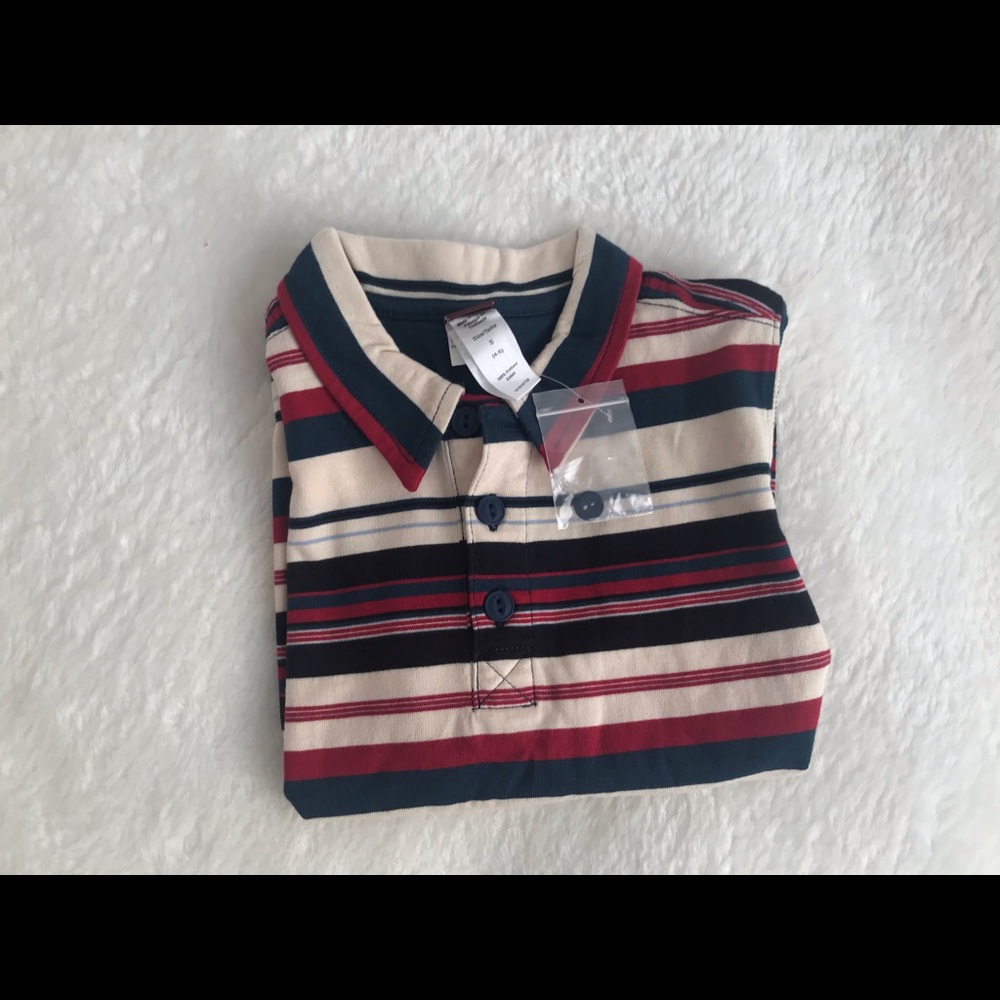 Nwt boys tea collection striped cotton polo size S